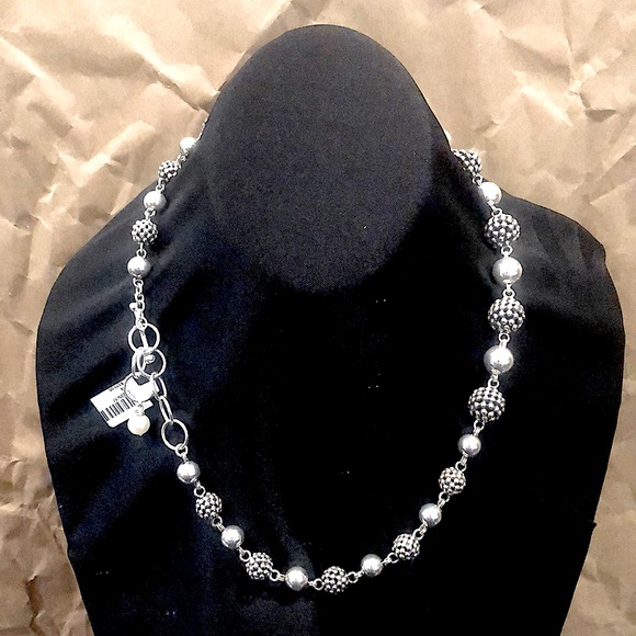 MICHAEL DAWKINS Starry Night Sterling Clusters, Silver Globes, Pearl Necklace - Picture 4 of 17